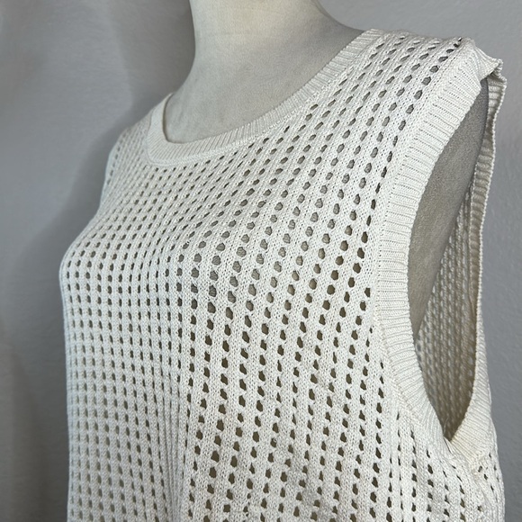 Vince Camuto Cream Open Knit Sweater Tank Size X-Large NWOT - Picture 9 of 10
